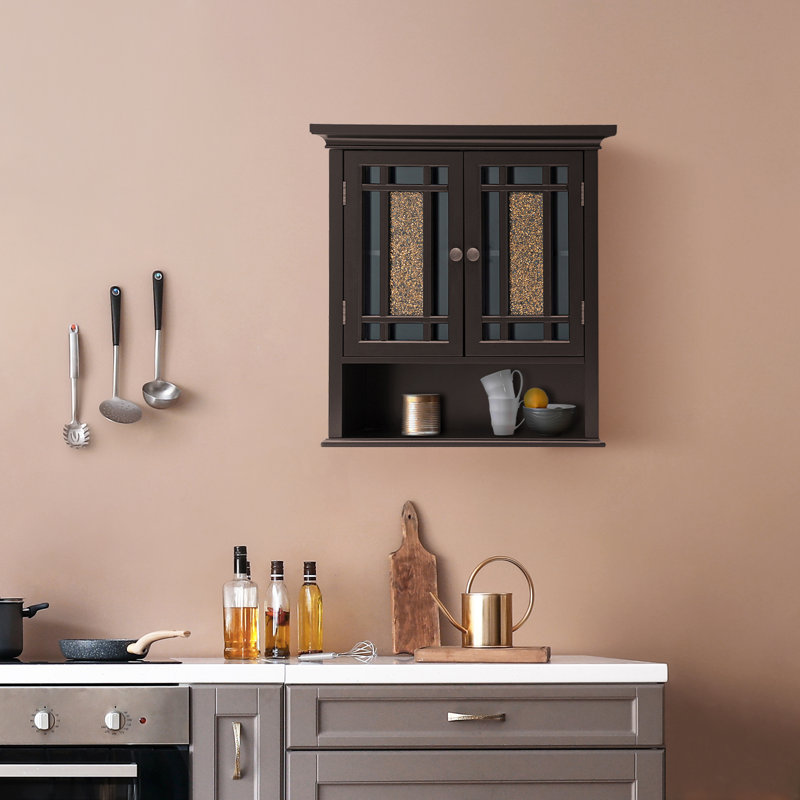 Caleb Two Door Removable Bathroom Storage Cabinet Dark Espresso